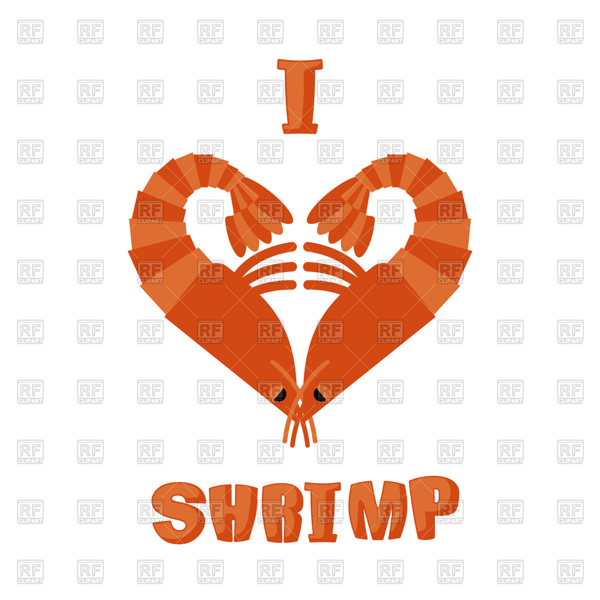 1200x1200 I Love Shrimp Vector Image Of Conceptual Maryvalery