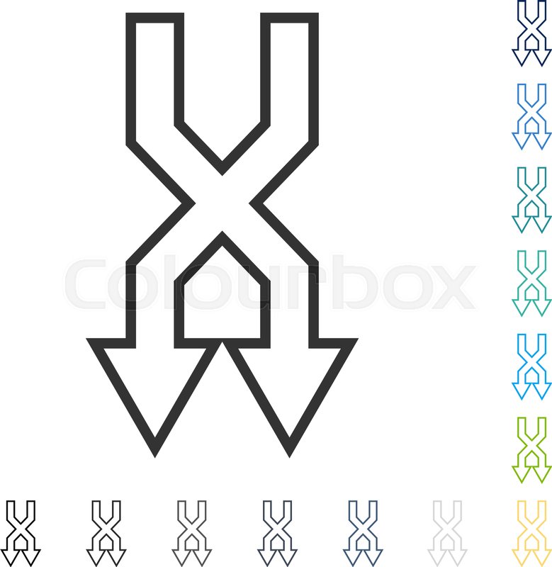 779x800 Shuffle Arrows Down Icon Vector Stock Vector Colourbox