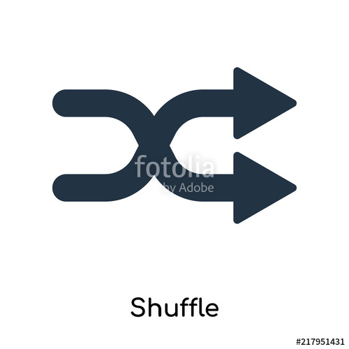 500x500 Shuffle Icon Vector Isolated On White Background, Shuffle Sign