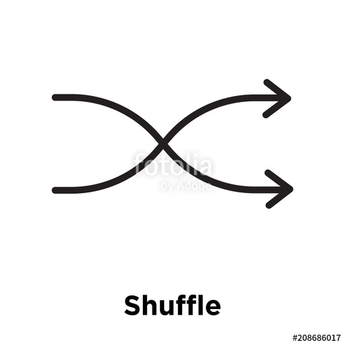 500x500 Shuffle Icon Vector Sign And Symbol Isolated On White Background