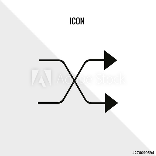 500x500 Shuffle Vector Icon Illustration Sign