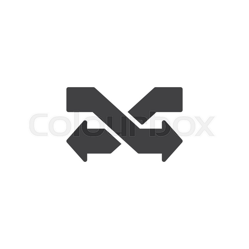 800x800 Shuffle Vector Icon Filled Flat Sign Stock Vector Colourbox