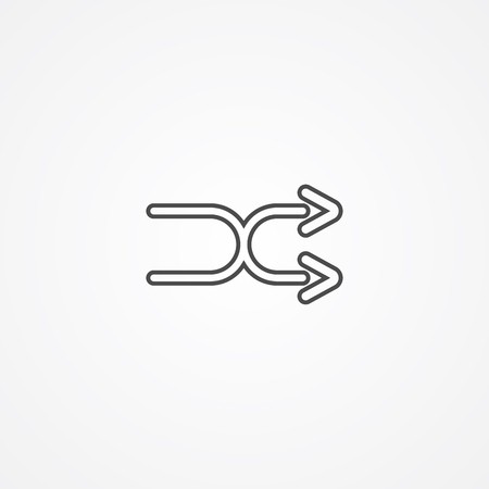450x450 Shuffle Icon Vector, Filled Flat Sign, Solid Pictogram Isolated