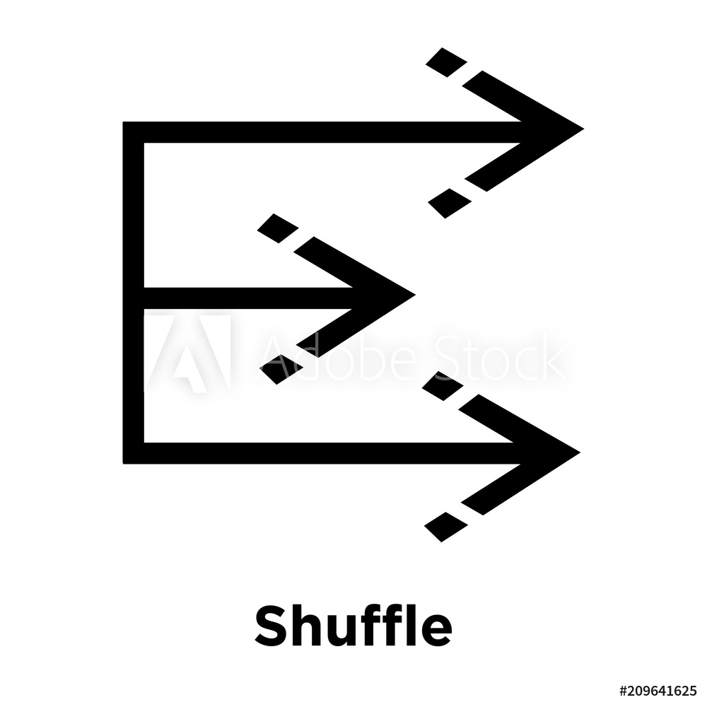 1000x1000 Photo Art Print Shuffle Icon Vector Sign And Symbol Isolated