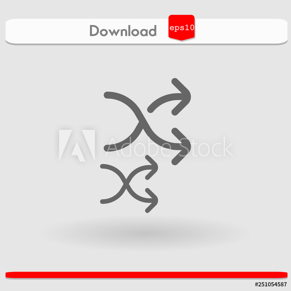 1000x1000 Photo Art Print Shuffle Vector Icon Europosters