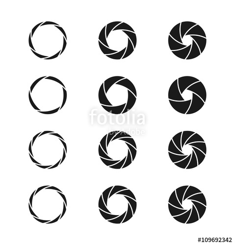 479x500 Camera Shutter Photographer Logo Icons Vector Set Shutter