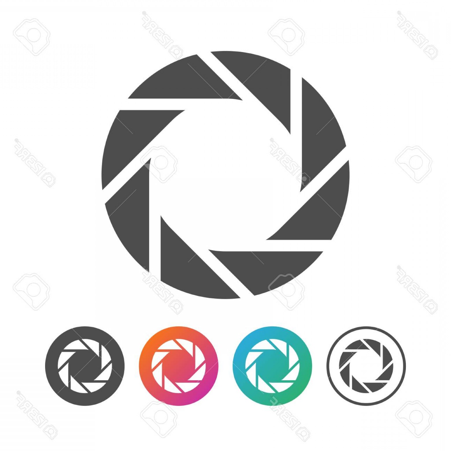 1560x1560 Photostock Vector Simple Camera Shutter Icon Vector Symbol Graphic