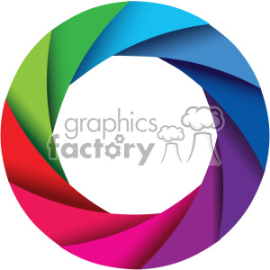 300x300 Vector Camera Shutter Colorful Shaded Design No Border Icon