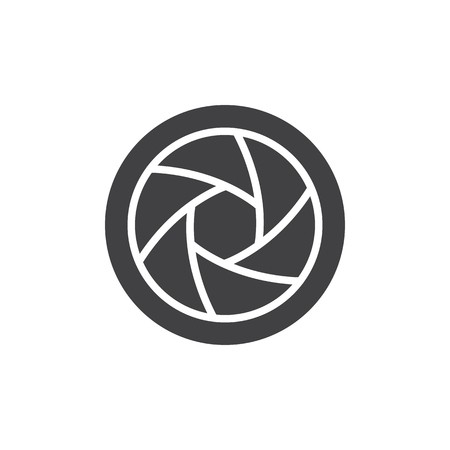 450x450 Lens Shutter Vector Icon Filled Flat Sign For Mobile Concept