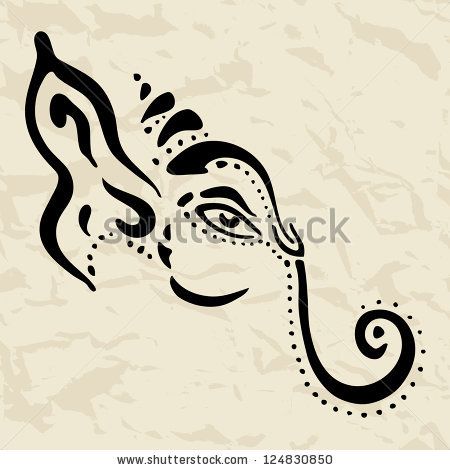 450x470 Hindu God Ganesha Vector Hand Drawn Illustration