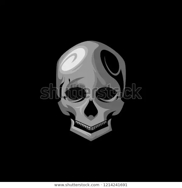 600x620 Skull Head Gaming Logo Stock Vector