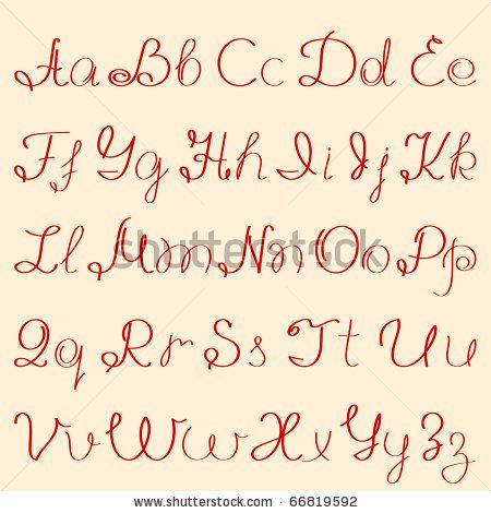 450x470 Stock Vector Handwritten Alphabet Awesome Writing Scripts