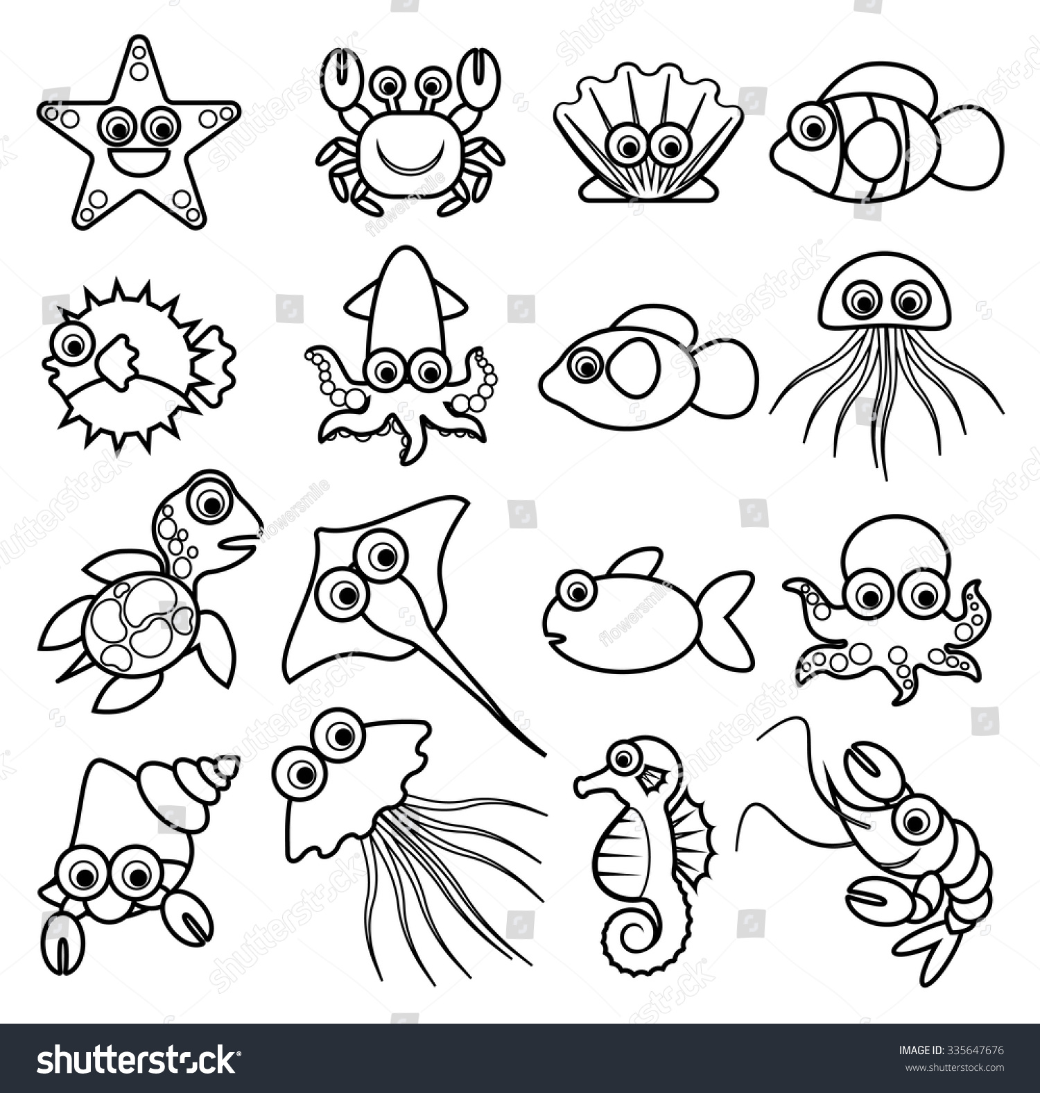 1500x1576 Coloring Pages Coloring Books For Toddlers Oceanimal Book Kids