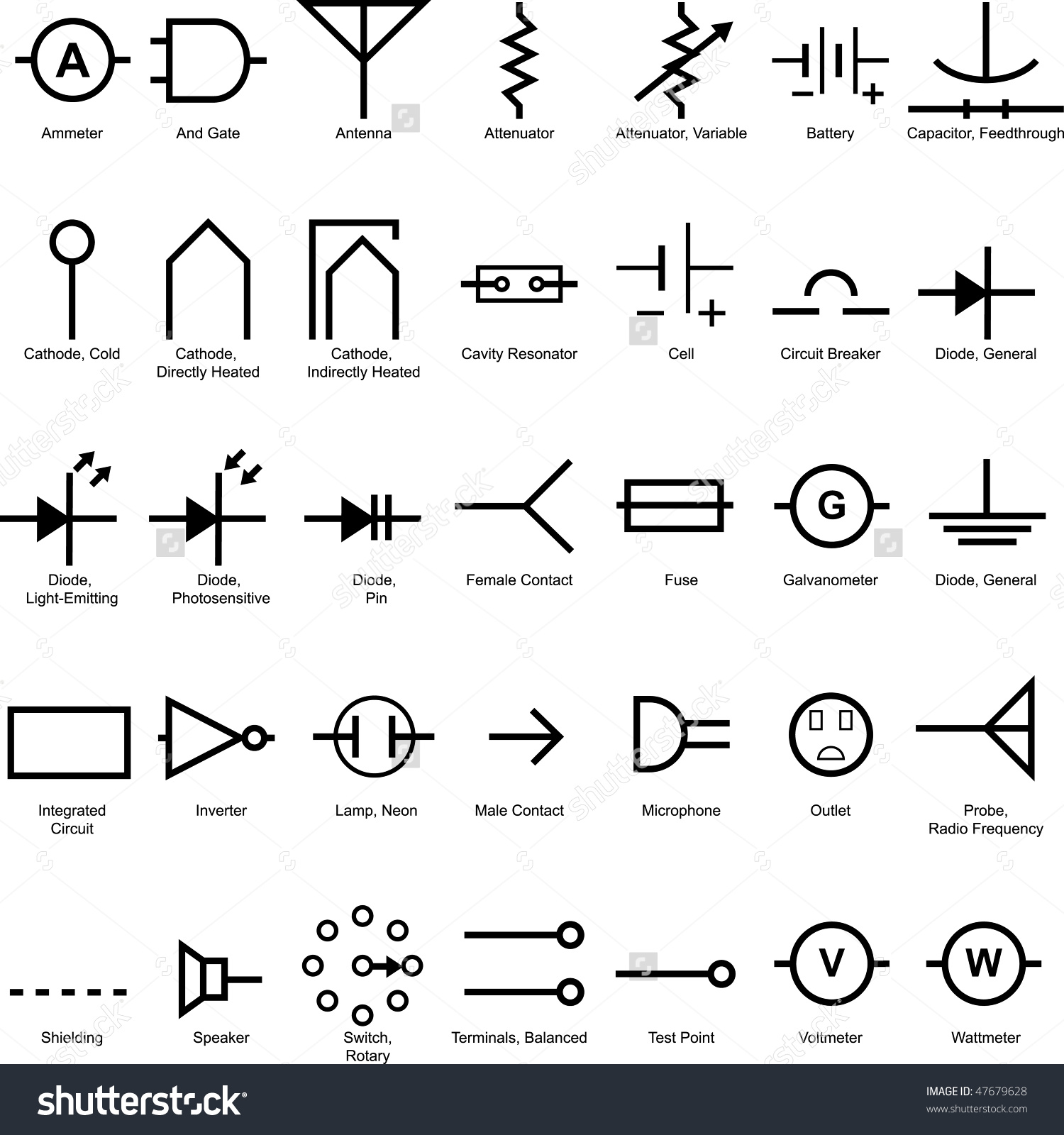1500x1600 Electrical Plan Vector