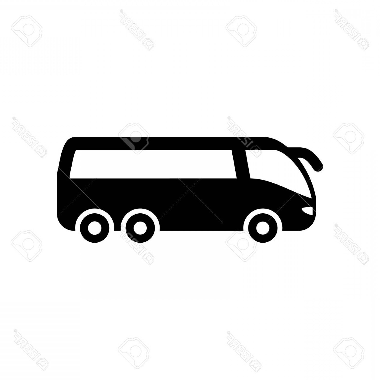 1560x1560 Photostock Vector Shuttle Bus Icon Simple Flat Vector Illustration