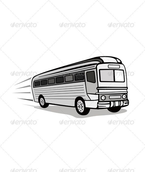 590x700 Shuttle Coach Bus Retro Logos Retro Vector, Graphic