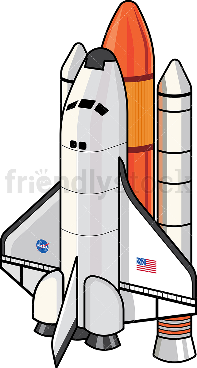 642x1196 Nasa Space Shuttle Cartoon Vector Clipart