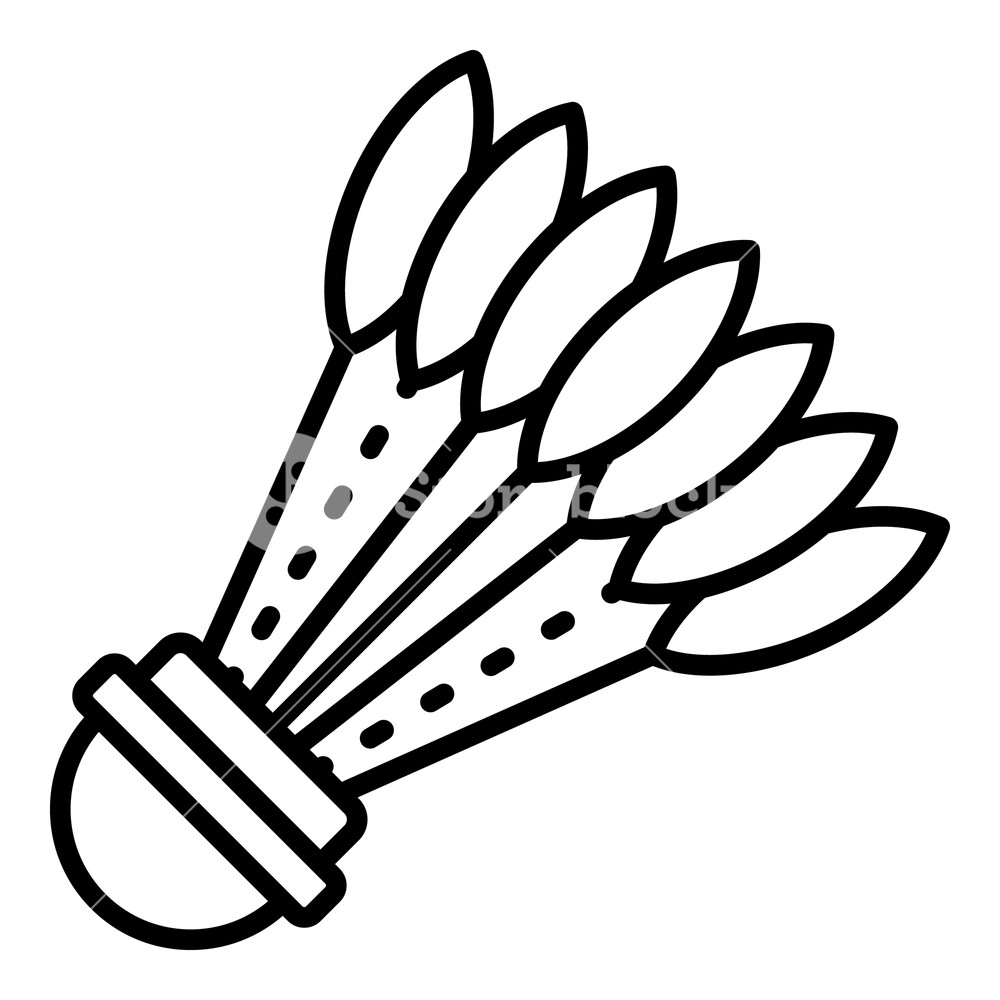 1000x1000 Sport Shuttlecock Icon Outline Sport Shuttlecock Vector Icon