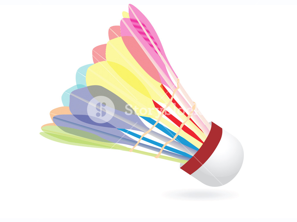 1000x750 Vector Shuttlecock Royalty Free Stock Image