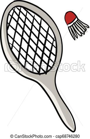 306x470 A Badminton And A Shuttlecock Vector Or Color Illustration A Pair