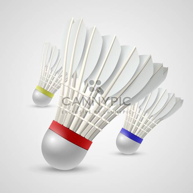 632x632 Badminton Game Shuttlecocks Vector Illustration Free Vector