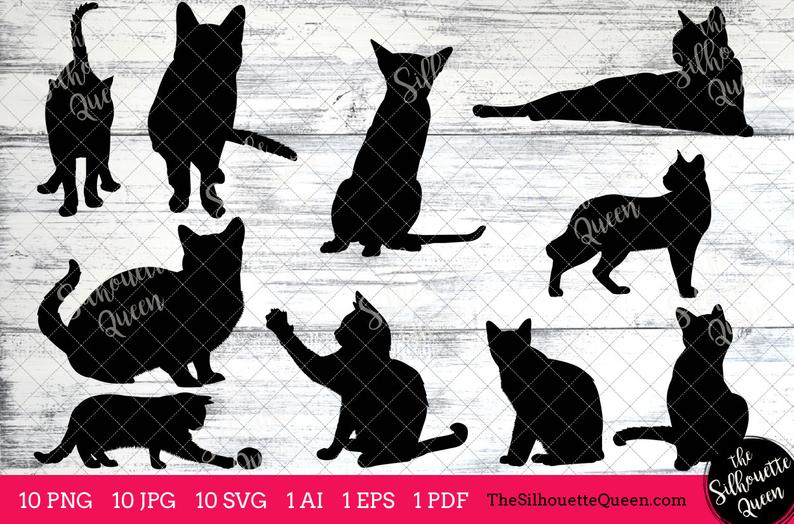 794x524 Siamese Cat Cat Monogram Cat Clipart Vector Etsy
