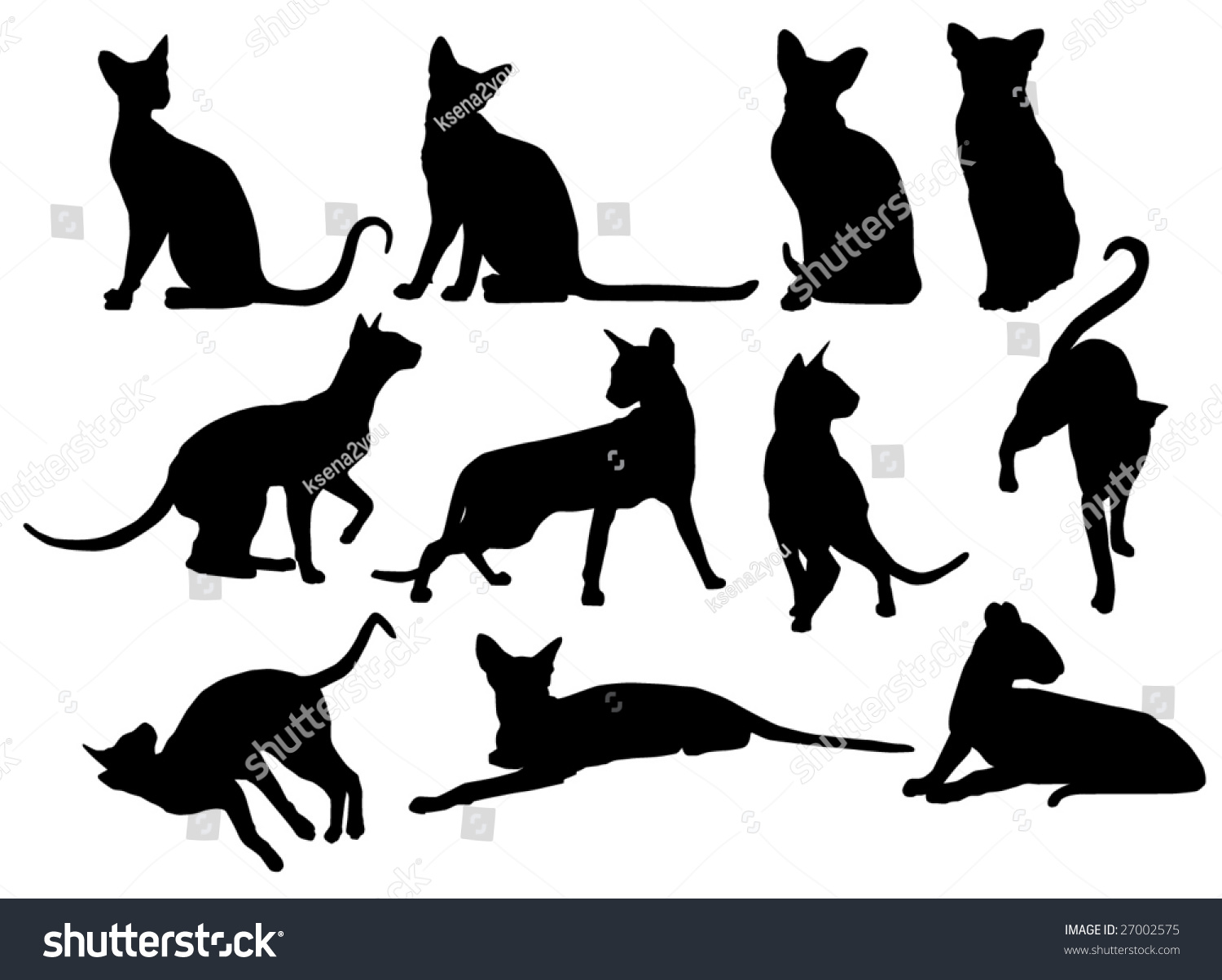 1500x1203 Collection Of 'siamese Cat Silhouette' Download More Than