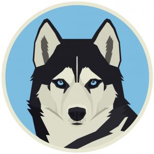 300x300 Stock Illustration Dog Husky Vector Illustration Cqrecords