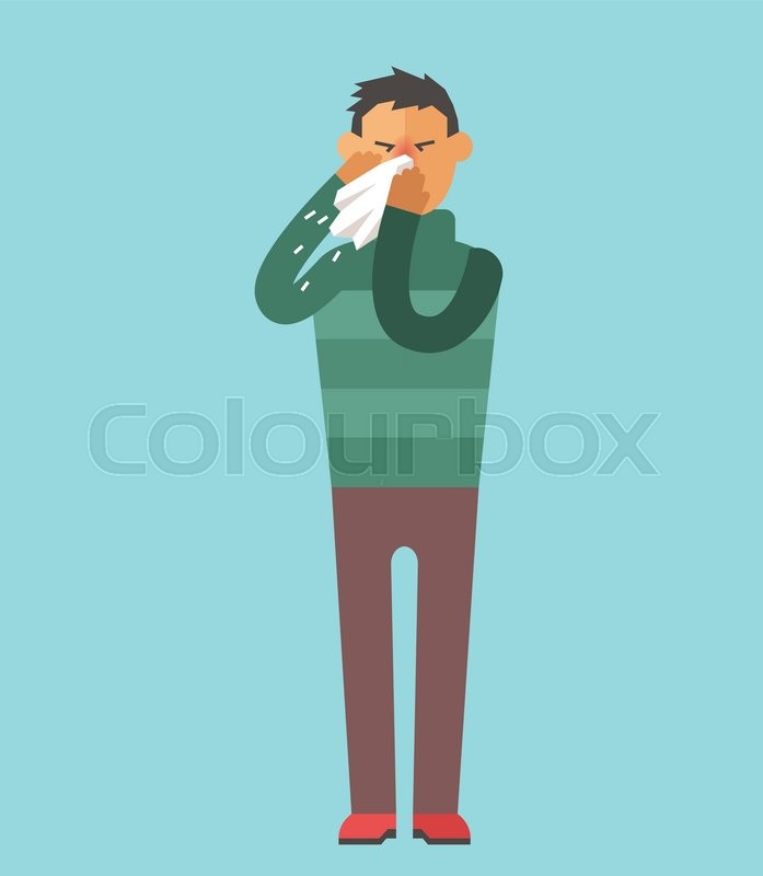 697x800 People Ill Vector Illustration Stock Vector Colourbox