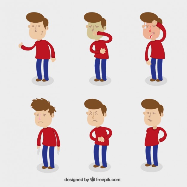 626x626 Sick Characters Vector Free Download