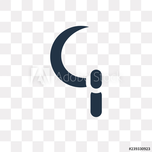 500x500 Sickle Vector Icon Isolated On Transparent Background, Sickle