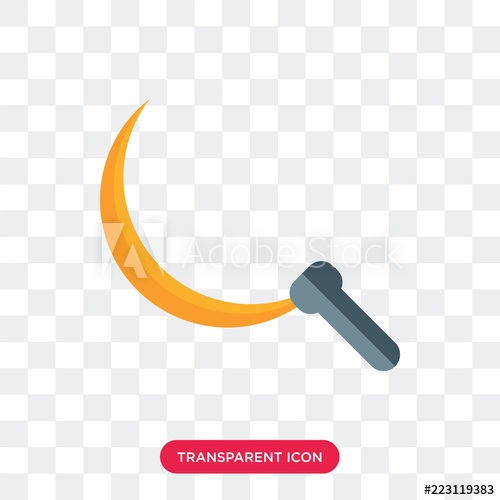 500x500 Sickle Vector Icon Isolated On Transparent Background, Sickle Logo