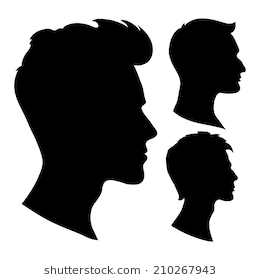 260x280 Male Face Silhouette Vector