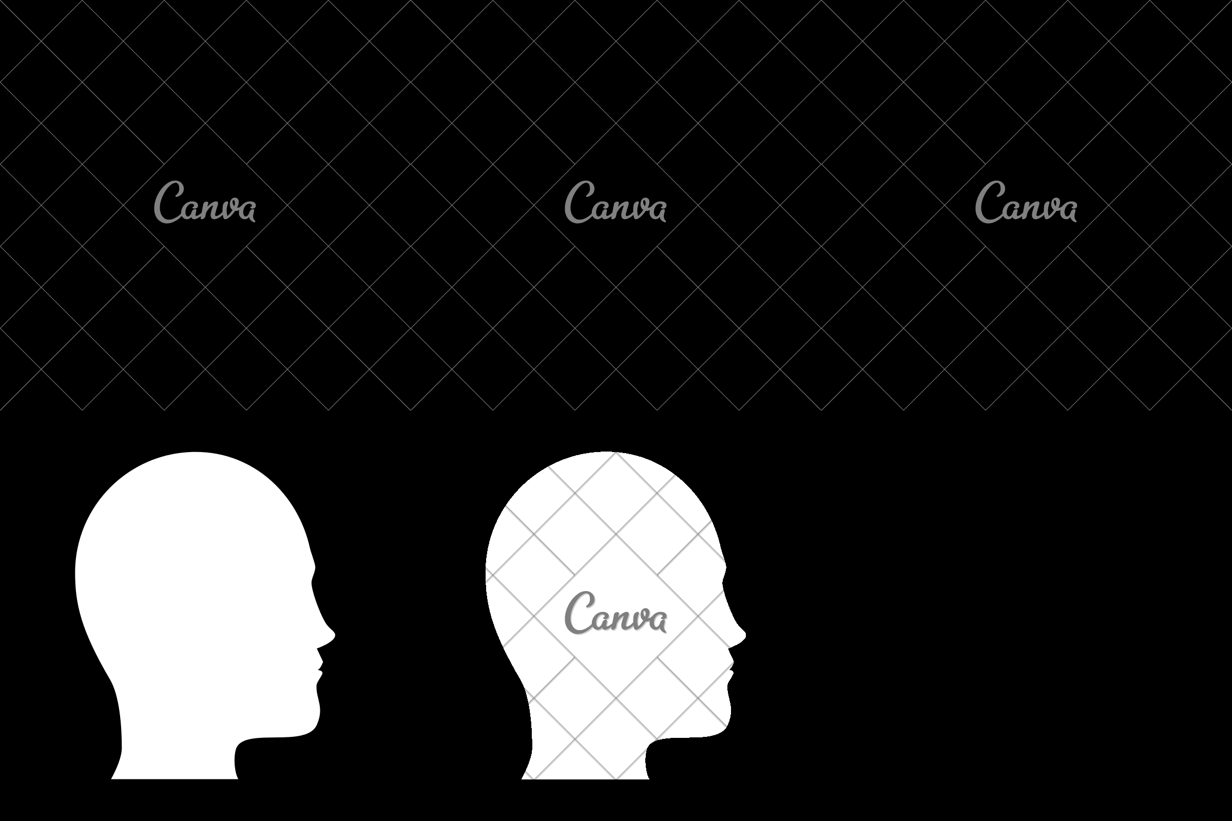 2400x1600 Man Silhouette Side Profile Icon Vector Graphic