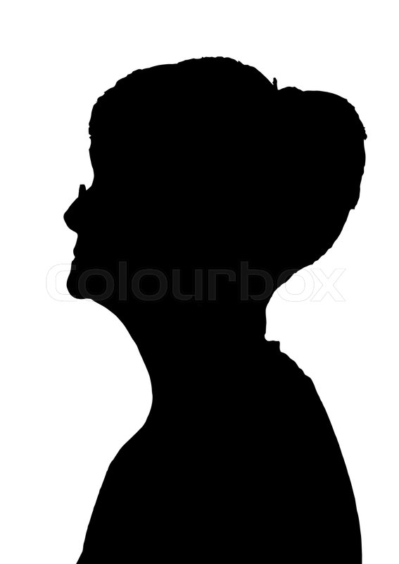 567x800 Side Profile Portrait Silhouette Of Stock Vector Colourbox