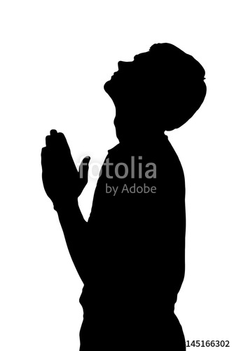 334x500 Side Profile Portrait Silhouette Of Religious Teenage Boy Praying
