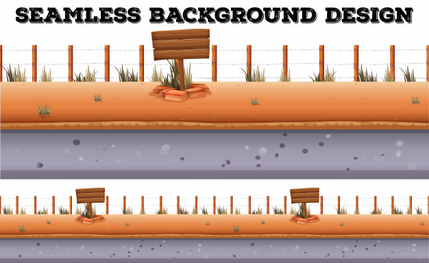 626x384 Seamless Fence And Sidewalk Vector Free Download