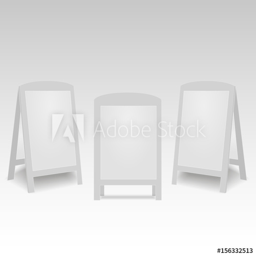 500x500 Set Of Round Oval Empty Blank Advertising Street Handheld Sandwich