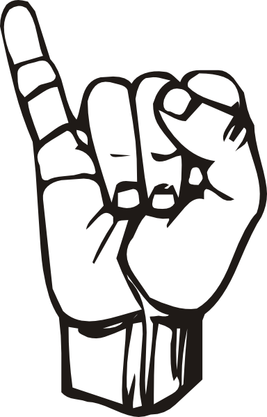 384x599 Sign Language I Clip Art