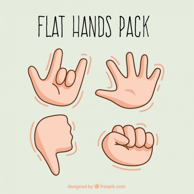 626x626 Sign Language Collectio Vector Free Download