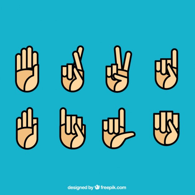 626x626 Sign Language Icons Vector Free Download