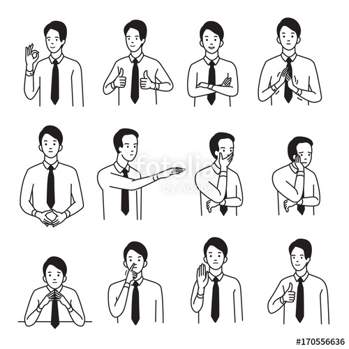 500x500 Body Language Hand Sign Set Stock Image And Royalty Free Vector
