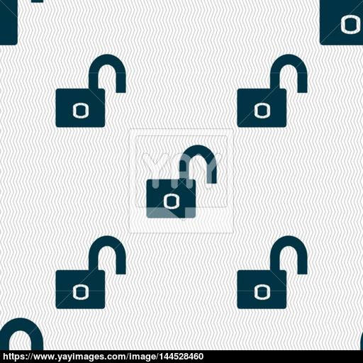 512x512 Lock Sign Icon Locker Symbol Seamless Abstract Background