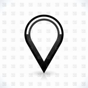 300x300 Sign Shapes Vector Awesome Drop Shaped Black Map Pin Vector Image
