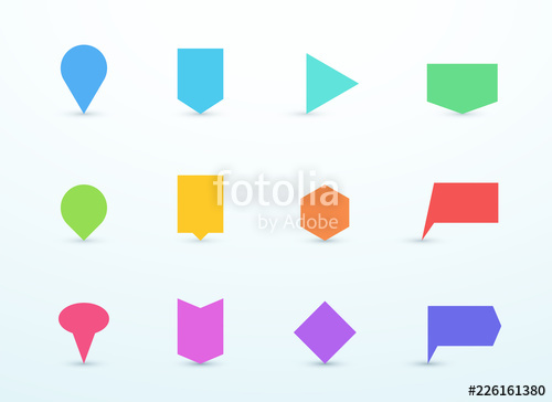 500x364 Vector Upright Text Sign Shapes Set Stock Image And Royalty Free