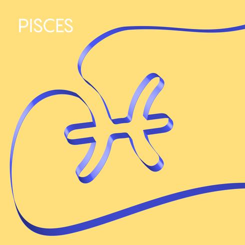 490x490 Colorful Ribbon Shapes A Zodiac Sign, Vector