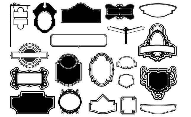 645x395 Frames And Signs Vector Pack