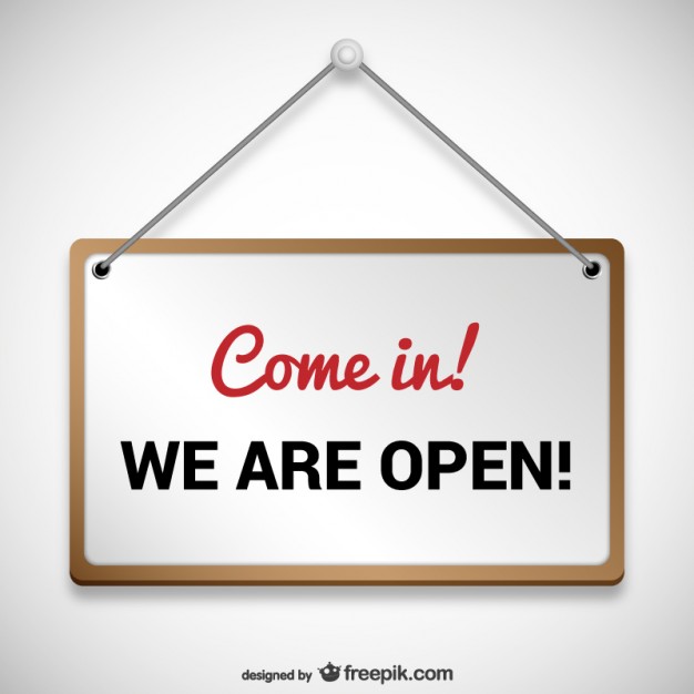 626x626 We Are Open Sign Vector Free Download