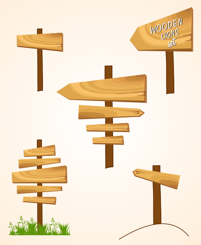 646x784 Wooden Sign Vector Pack Vector Art Graphics
