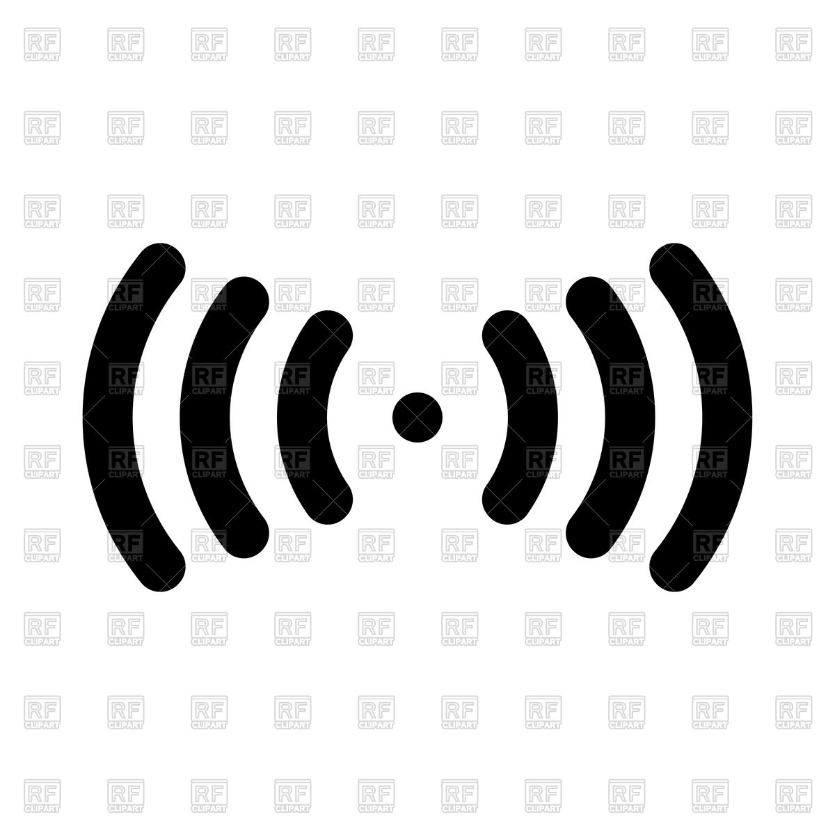 1200x1200 Radio Signal Black Color Icon Vector Image Of Icons And Emblems
